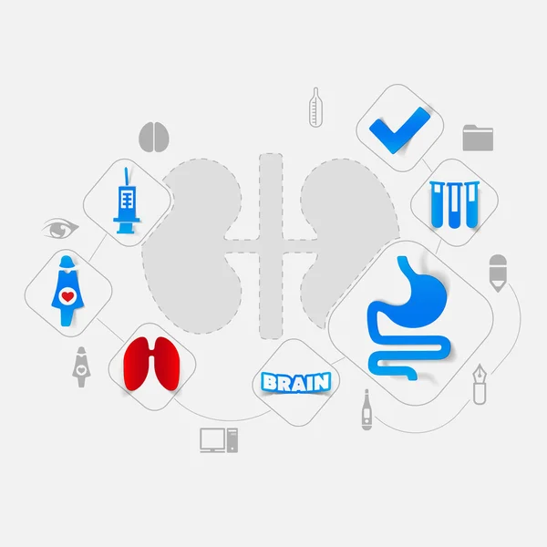 Medicína nálepka infographic — Stockový vektor