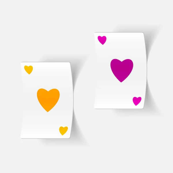 Jugar iconos de cartas — Vector de stock