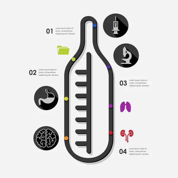 Infographie médicale — Image vectorielle