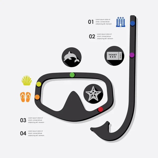 Infografía turística — Archivo Imágenes Vectoriales