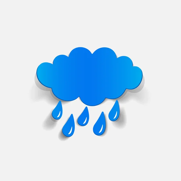 Nube, icono de lluvia — Vector de stock