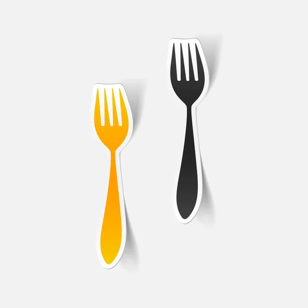 Icone della forchetta — Vettoriale Stock