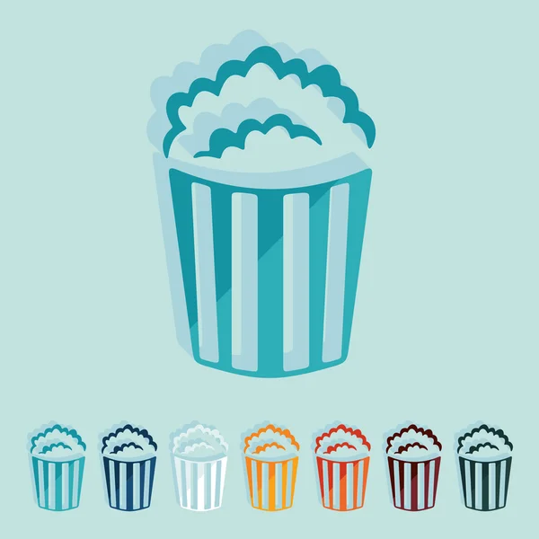 Popcorn ikoner — Stock vektor