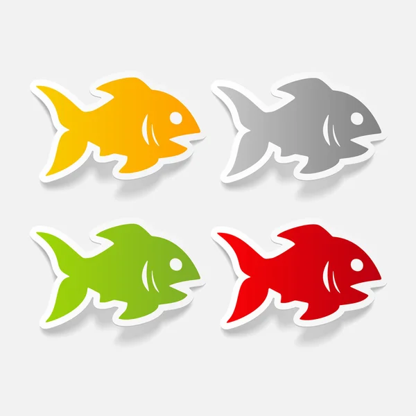 Icônes de poisson — Image vectorielle