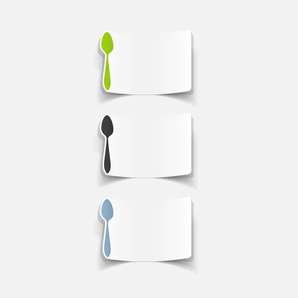 Icone del cucchiaio — Vettoriale Stock
