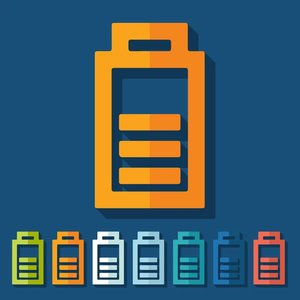 Opladen van de batterijpictogrammen — Stockvector