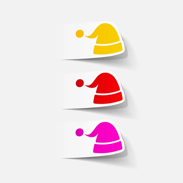 Santa hoed iconen — Stockvector