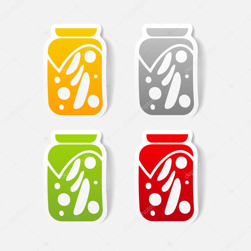 Pickle jar design realistic element Stock Vector Image by ©Palau83
