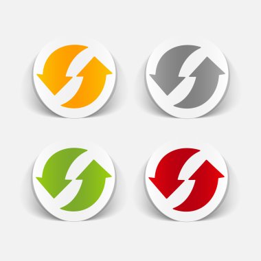 Gerçekçi tasarım geri dönüşüm ok