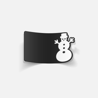 Yılbaşı kardan adam simgesi