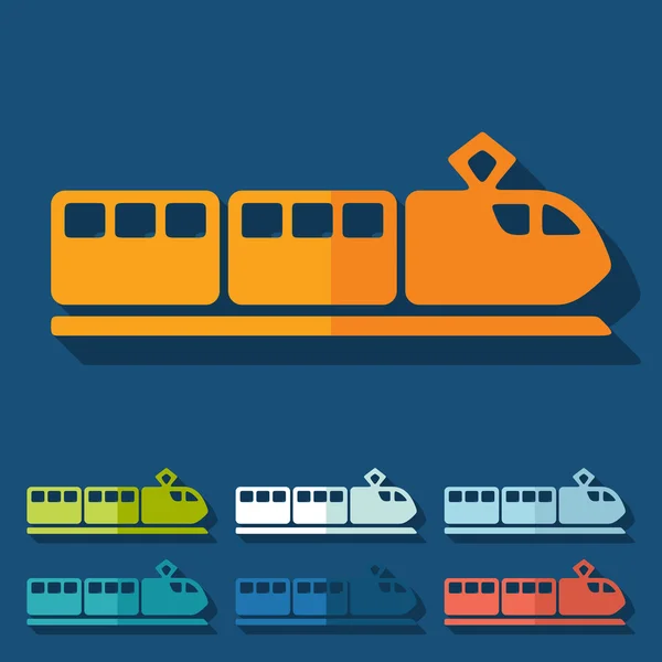 Train icons — Stock Vector