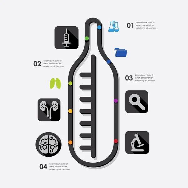 Tıp Infographic — Stok Vektör