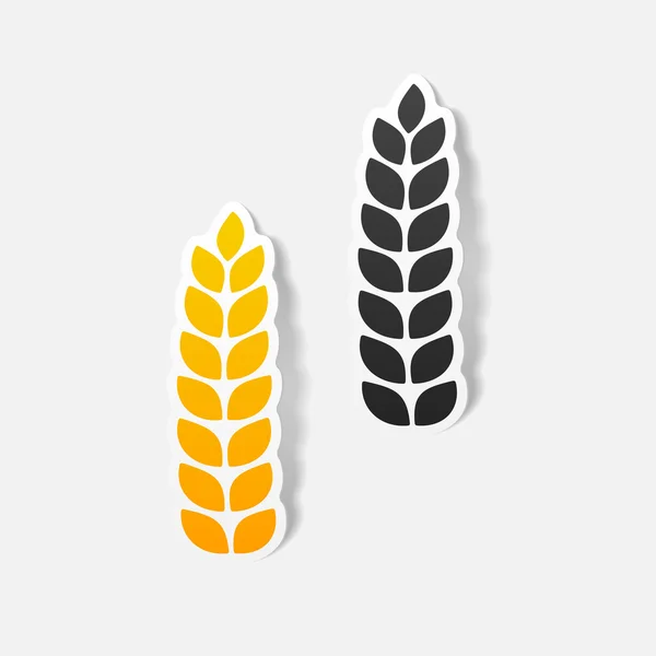 Уши пшеницы в реалистичном дизайне — стоковый вектор
