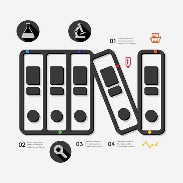 Educación infografía — Vector de stock