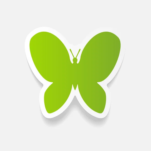 Mariposa en diseño realista — Vector de stock