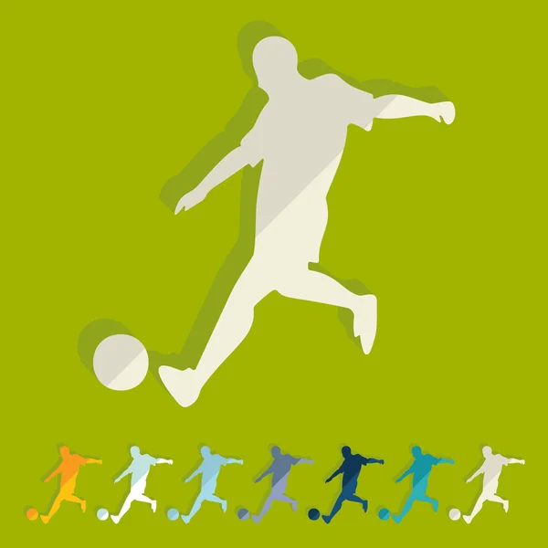 Иконки футболистов — стоковый вектор
