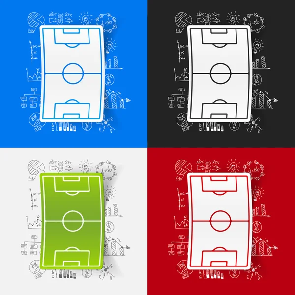 Playing field icon with business formulas — Stock Vector