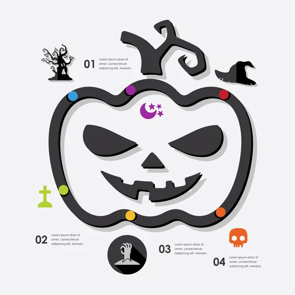 Инфографика Хэллоуина — стоковый вектор