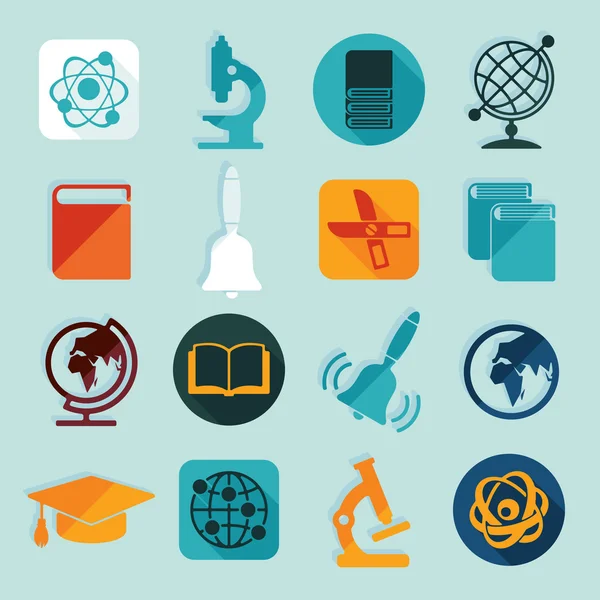 Education flat icons — Stock Vector
