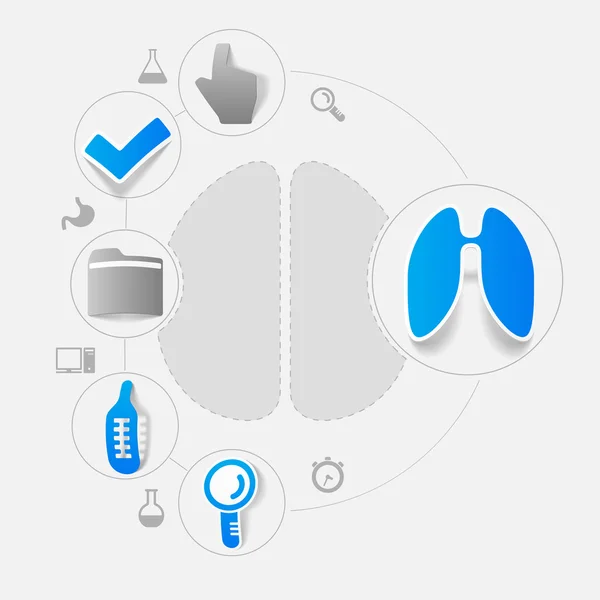 Autocollant médicinal infographie — Image vectorielle