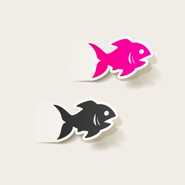 Icono de pescado — Vector de stock