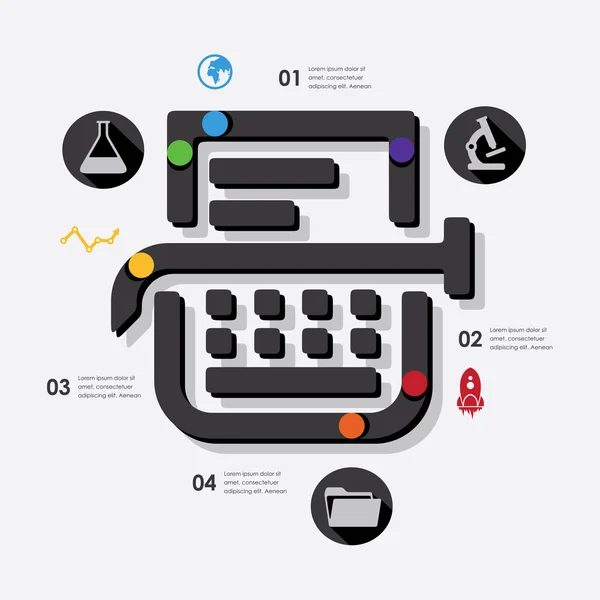 Infográfico educação — Vetor de Stock