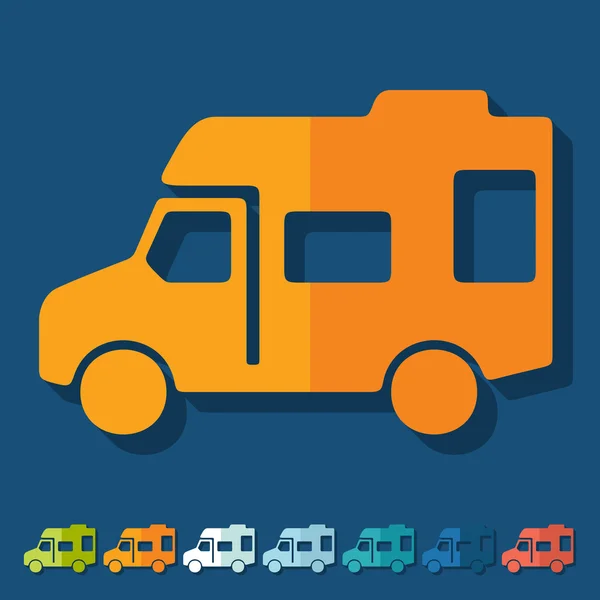 Motorhome icons — Stock Vector