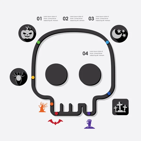 Halloween infográfico — Vetor de Stock