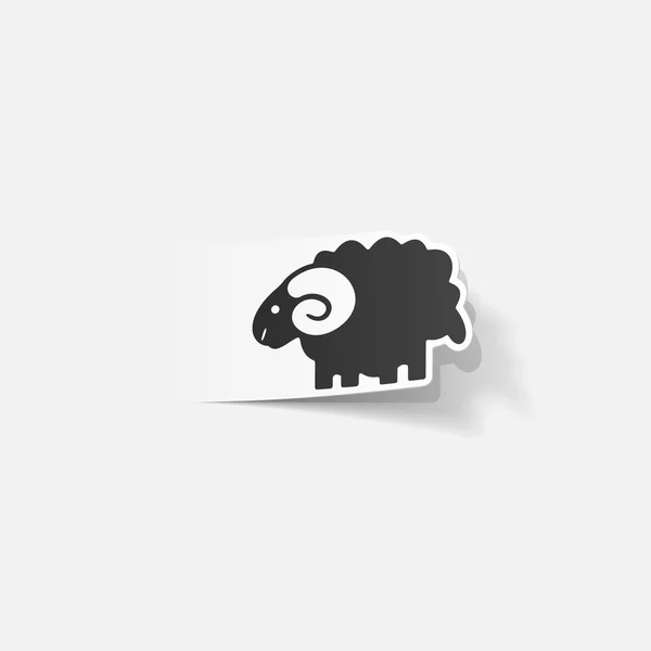 Sheep in realistic design — Stock Vector