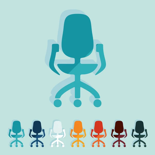 Office stoel-pictogrammen — Stockvector
