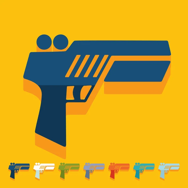 Pistola iconos del juego — Vector de stock