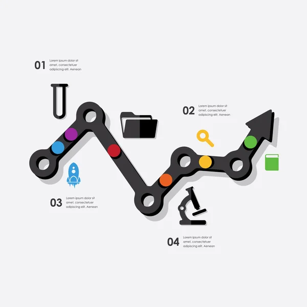 Istruzione Infografica — Vettoriale Stock