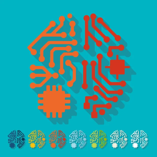 Symbole künstlicher Intelligenz — Stockvektor