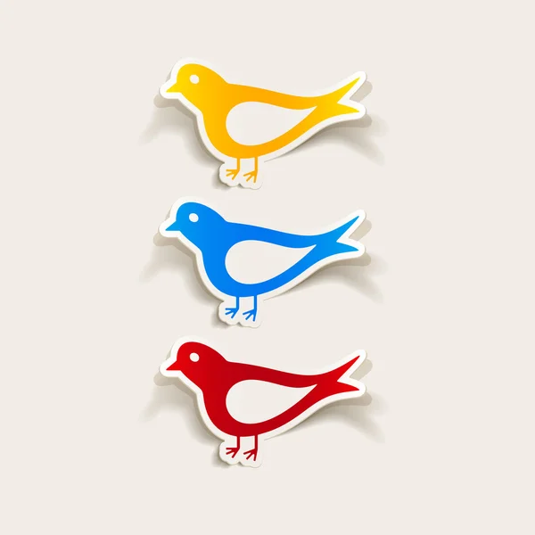 Elemento de diseño realista: pájaro — Archivo Imágenes Vectoriales