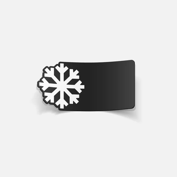 Snowflake in realistic design — Stock Vector