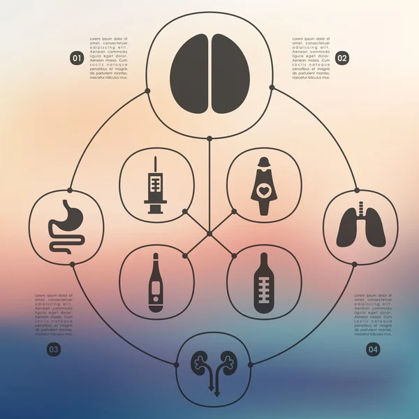 Infographie médicale — Image vectorielle