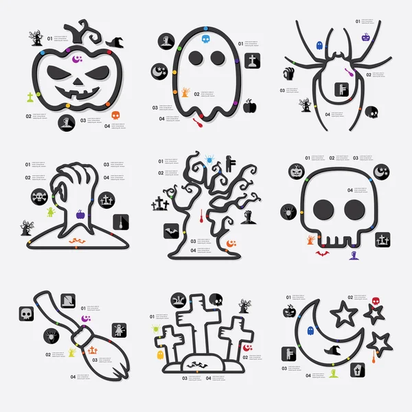 Halloween infographic — Stock Vector