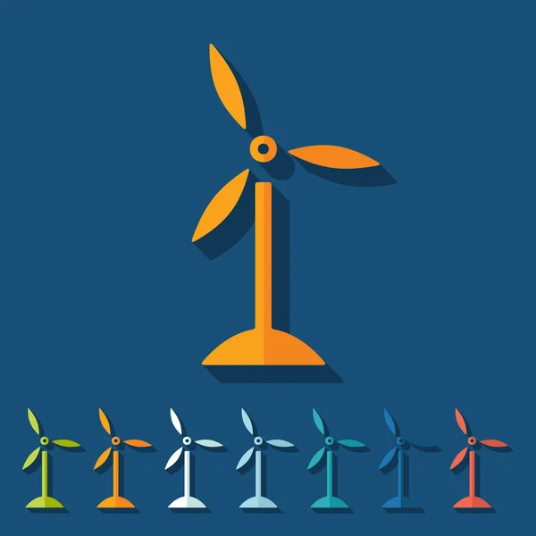 Windturbines pictogram — Stockvector