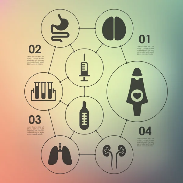 Medizin-Infografik — Stockvektor