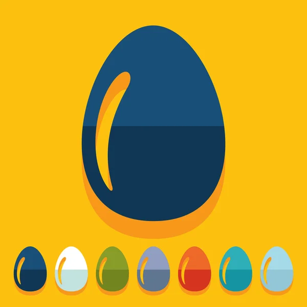 Icone dell'uovo di Pasqua — Vettoriale Stock