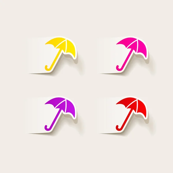 Paraguas en diseño realista — Archivo Imágenes Vectoriales