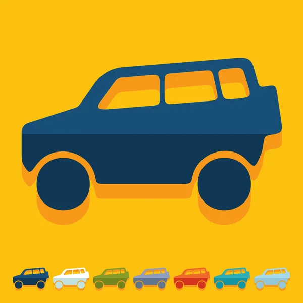 Coche SUV iconos — Vector de stock