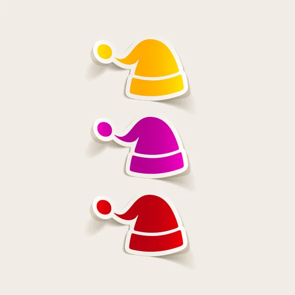 Santa hats in realistic design — Stock Vector