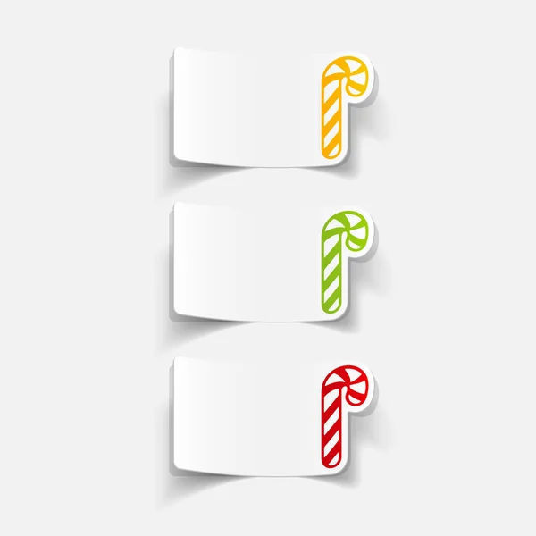 Candy canes in realistic design — Stock Vector