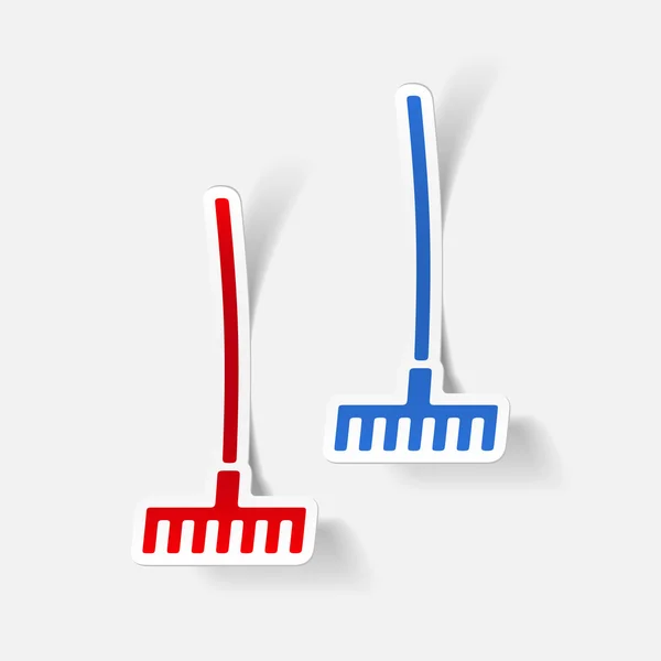 Rakes in realistic design — Stock Vector