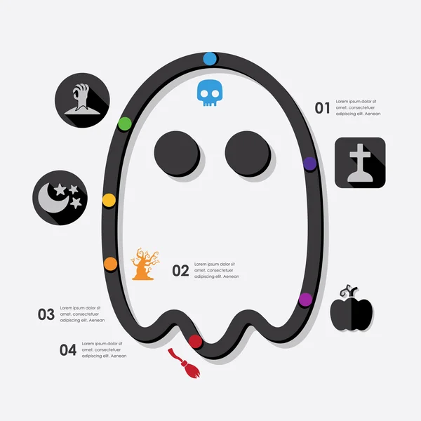 Halloween infographic — Stock Vector