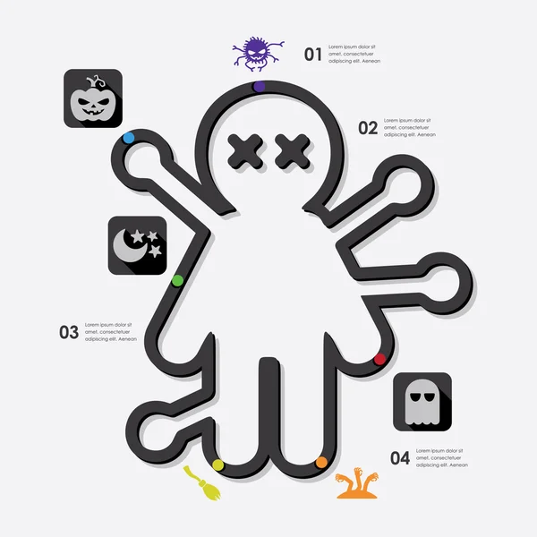 Infografica di Halloween — Vettoriale Stock