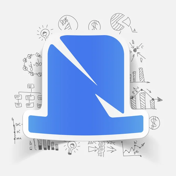 Icono de lápida con fórmulas de negocio — Archivo Imágenes Vectoriales