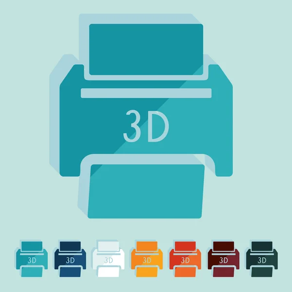 3D printer icons — Stock Vector