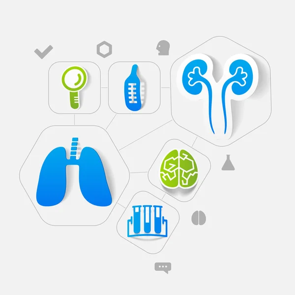 Autocollant médicinal infographie — Image vectorielle